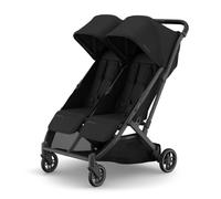 UPPAbaby Minu Duo Double Stroller | James | Side-by-Side Birth to 22kg | Compact Double Buggy for Twins or Siblings | Folds one-handed | Slips through a standard 74cm doorway with ease