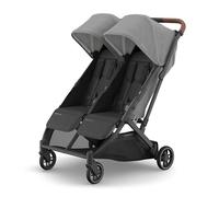 UPPAbaby MINU Duo Stroller | Greyson - Charcoal Mélange | Side-by-Side Lightweight Compact Double Buggy | from Birth to 22kg per Seat | Slim Doorway-Friendly Design | Baby Travel Stroller