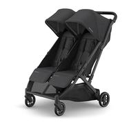 UPPAbaby MINU Duo Stroller | Jake - Charcoal | Side-by-Side Lightweight Compact Double Buggy | from Birth to 22kg per Seat | Slim Doorway-Friendly Design | Baby Travel Stroller | Double Pram