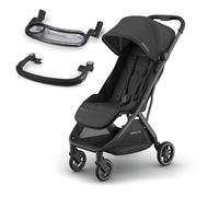 UPPAbaby MINU V3 Lightweight Travel Stroller (Jake) + Bumper Bar (Black) & Snack Tray - One-Hand Fold, Compact, from Birth to 22kg, Includes Tray & Cup Holder for On-the-Go Convenience