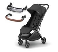 UPPAbaby MINU V3 Lightweight Travel Stroller (Jake) + Bumper Bar (Saddle) & Snack Tray - One-Hand Fold, Compact, from Birth to 22kg, Includes Tray & Cup Holder for On-the-Go Convenience