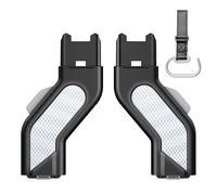 Upper Adapter Accessories with Reflective Features Compatible with UPPAbaby Vista, V2, V3 Strollers/Bassinet, Toddler Seat, Aria, Mesa V2 or Mesa Max Infant Car Seats - 1 Set (2 Pcs) + Bonus Hook