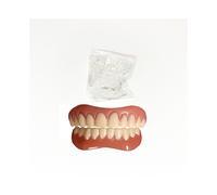 (Upper And Lower Teeth) Silica Gel Veneers False Teeth Snap On Instant Smile Cosmetic Tooth Dentures