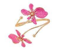 Upper Arm Bracelet Band Cuff Bangle for Women Multi-layered Cross Arm Cuffs Coil Bracelet Butterfly Flower Gold Armband Dainty Adjustable Boho Jewelry Birthday Gift, 0.1, Acrylic, no gemstone