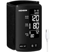 Upper Arm One-Piece Design Blood Pressure Monitor 9″ to 17″ Large with Digital Blood Pressure Cuff Portable for Home use (Built-in Lithium Battery) Rechargeable
