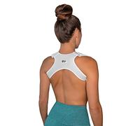 Upper Back Posture and Neck Hump Corrector - for Women and Men - Support Brace and Straightener for Pain Relief - Rounded Shoulder and Buffalo Hunchback Alignment - Discreet Under Clothes - White