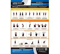 Upper Body Stretching | Dynamic & Static Stretches | Laminated Home & Gym Poster | FREE Online Video Training Support | Size - 841mm x 594mm (A1) | Improves Personal Fitness & Flexibility