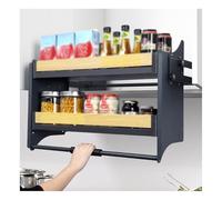 Upper Cabinet Organizer Pull Down Basket for Lift-up and Double-door Cabinets, Space Saving Solution