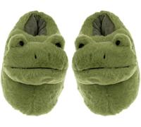 Upper Canada Aroma Home Frog Slippers - Plush Novelty Animal Slippers for Adults - Soft & Cozy Green Frog Design