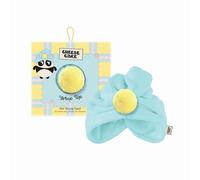 Upper Canada Cheese Cake Hair Drying Turban Towel Blue Yellow Pom Pom Girls Wrap Up Absorbent Microfibre