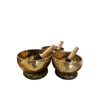 Upper Chakra healing Set of Handmade Singing Bowls