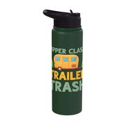 Upper Class Trailer Trash Camper Campside Funny Camping Stainless Steel Insulated Water Bottle