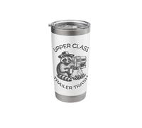 Upper-Class Trailer Trash Western Raccoon with A Cowboy Hat Stainless Steel Insulated Tumbler