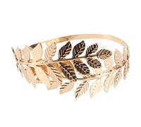 Upper Cuff Jewelry: Greek Roman Laurel Leaf Arm Adjustable Bracelet for Boho Armband Bangle Accessories Golden