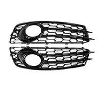Upper Grille Hood Trim For A3 8P For S-Line 2009-12 Grille Covers 8P0807682 8P0807681 Pair Car Front Bumper Fog Light Mesh Grille Front Grill Covers Accessories(Glossy Black)
