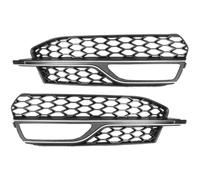 Upper Grille Hood Trim For A3 For S-Line For S3 2014 2015 2016 Mesh Fog Lamp Cover Racing Grill Pair Car Front Bumper Grille Cover Front Grill Covers Accessories(Chrome Silver)