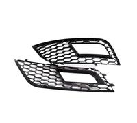 Upper Grille Hood Trim For A4 For B8.5 Facelift Models 2013-2016 Front Bumper Trim Cover Frame Lid Bezel 2 PCS Front Fog Light Grilles Front Hood Bumper Grille(1 pair black)