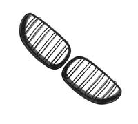 Upper Grille Hood Trim For E60 For E61 2003 2004 2005 2006 2007 2008 2009 2010 Double Slat Front Bumper Grille Racing Grill Trim Front Hood Bumper Grille(Dual Glossy Black)