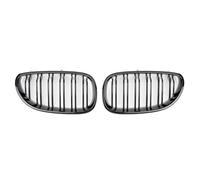 Upper Grille Hood Trim For E60 For E61 For 5 Series 2003-2009 Gloss Black Double Slat Car Front Bumper Grille Racing Grill Grilles(Glossy Black)