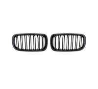 Upper Grille Hood Trim For F15 For X5 For F16 For X6 2014-2017 Front Hood Grille Bumper Dual Grill Part Car Accessories Front Hood Bumper Grille(Double Line Black)
