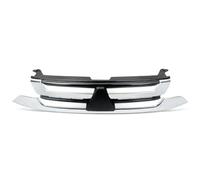 Upper Grille Hood Trim For Mitsubishi For Outlander 2016-2018 Chrome+Black Accessories Front Bumper Upper Grille Grill Front Hood Bumper Grille