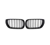 Upper Grills Front Kidney Racing Grilles For 3 Series E46 325i 4-Door 2002 2003 2004 Diamonds Style Gloss Single Line Style(Double-Matte Black)