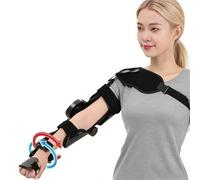 Upper Limb Rehabilitation Device with Wireless Remote Elbow Joint Recovery Trainer with Intelligent Timer 2-Speed Adjustable(Left)