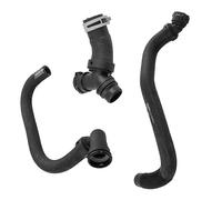 Upper & Lower Radiator Hoses with T-Connector for 2011-2020 5.0L DR3Z-8566-A, CL3Z 8260-A, BL3Z 8C350-A Black
