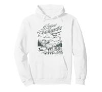 Upper Peninsula Great Lakes Michigan Retro Distressed Pullover Hoodie