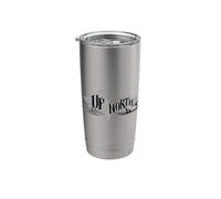 Upper Peninsula Michigan U.P. North Yooper Snowmobile Gift Stainless Steel Insulated Tumbler