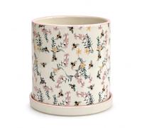 Upper Street Bees Design Ceramic Indoor Plant Pot 14cm | British Gardening Company | Indoor Planter | Bee Lover Gift | Plant Care Housewarming Gift