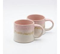 Upper Street Scandi Home Set of 2 460ml Pink Reactive Glaze Ceramic Nova Mugs - Pink