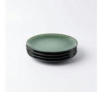 Upper Street Scandi Home Set of 4 Rivah Green Reactive Glaze Stoneware 20cm Side Plates - Green - Stoneware