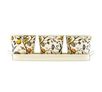 Upper Street The British Gardening Company Set of 3 Hummingbird Design Metal Planters with Tray - Decorative Indoor/Outdoor Plant Pots