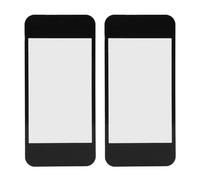 Upper Top Screen Lens Replacement Plastic Cover, Front Screen Lens Game Console Upper Top Replacement Cover for New 2DS XL Black (2PCS)