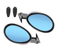 Upper Wing Mirror Glass Left Right Car Classic Retro Door Wing Side Mirror Rearview Vintage Matte Universal Carbon Fiber Look