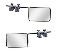 Upper Wing Mirror Glass Pair Universal Caravan Trailer Car Towing Mirror Adjustable Tow Extension Strap Side Rear View
