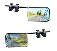 Upper Wing Mirror Glass Universal Towing Mirrors Tow Adjustable Clip-on Rectangle Shape Side For Caravan Trailer Rear View 2Pcs