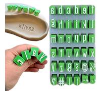 Uppercase and Lowercase Alphabet Clay Stamp Sets,DIY Handmade Alphabet Mold,Polymer Clay Stamps for Pottery, Ceramics & Crafts,Creative Gift for Artists & Beginners (Uppercase Letters)