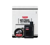 Uppercut Deluxe Styling 3 in 1 Wash and Matte Pomade Duo, A Gentle Wash Suitable For All Hair Types and Medium Hold, No Shine Water Based Pomade, Wash x 240ml, Pomade x 100g