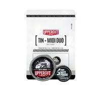 Uppercut Deluxe Matte Pomade Tin and Midi Duo, Hair Styling Product For Men With A Medium Hold, No Shine Water Based Matte Hair Styling Product Easy Wash Out, No Residue, 1 x 100g, 1 x 30g