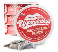 Upperdeckys, Juicy Pillow Punch Caffeine Energy Pouches - No Artificial Sweeteners - Replacement/Alternative for Focus & Energy, (4-Pack, 200mg)