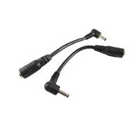 UpperFu (2 Pack 4.33inch) DC Power 3.5mm x 1.35mm Male Plug 90 Degree Right Angle to Female Jack Extension Adapter Cord Cable for CCTV Surveillance Security Camera LED Strip DVR Router