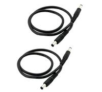 UpperFu 2pcs CCTV DC Power Plug 5.5mm x 2.5mm Male Plug to 5.5 x 2.5mm Male Adapter Connector Cable Cord 50cm 18AWG 12V 5A for LED Strip Surveillance Camera Security Camera