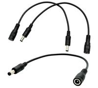 UpperFu 3Pcs DC Power 5.5mm x 2.1mm Reverse Polarity Power Converter Cable Cord for Keyboard Guitar Piano Effect Pedals Speaker Radio