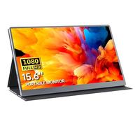 Upperizon Portable Monitor 15.6inch 1080P FHD HDR USB-C Portable Screen Dual Type-C Mini HDMI IPS FreeSync Computer Display with Speakers for Laptop PC Mac Surface Xbox Switch PS4/PS5 with Cover