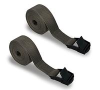 Upperosey Trail Camera Straps, Game Cam Mounting Strap with Long-Lasting Alloy Buckle, Nylon Fiber Strap for Wildlife Trail Camera Accessory, 25mm Width* 6 ft. Long, 2-Pack, Brown