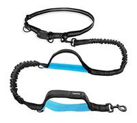 Uppetly Hands Free Dog Running Leash with Adjustable Waist Belt, Dual Handle Elastic Bungees Retractable Rope for Small and Medium Dogs, Reflective Stitches for Walking Hiking Biking (Medium, 8-25lb)