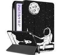 Uppuppy 9th 8th 7th Generation Case with 10.2 Inch Y2K A2602 A2270 Cute Foil Smart Case with Pen Holder Cool Astronaut Design for Girls Boys Men Teens