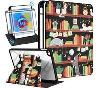 Uppuppy for Apple iPad mini 4/5 Case, for iPad mini 4th/5th Generation Cases Cute Cats Folio Cover with Pencil Holder Girls Women Girly Teens Fashion Rotating Stand for iPad mini 7.9 Inch